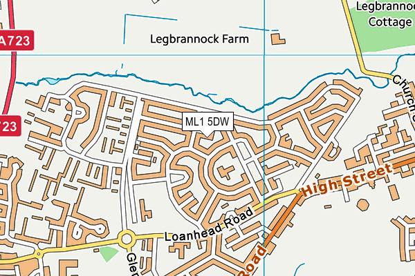 ML1 5DW map - OS VectorMap District (Ordnance Survey)