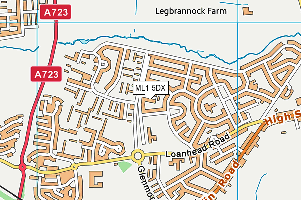 ML1 5DX map - OS VectorMap District (Ordnance Survey)