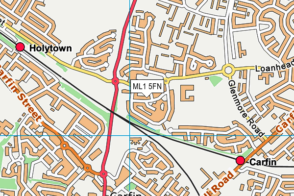 ML1 5FN map - OS VectorMap District (Ordnance Survey)