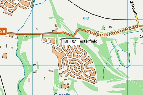 ML1 5GL map - OS VectorMap District (Ordnance Survey)