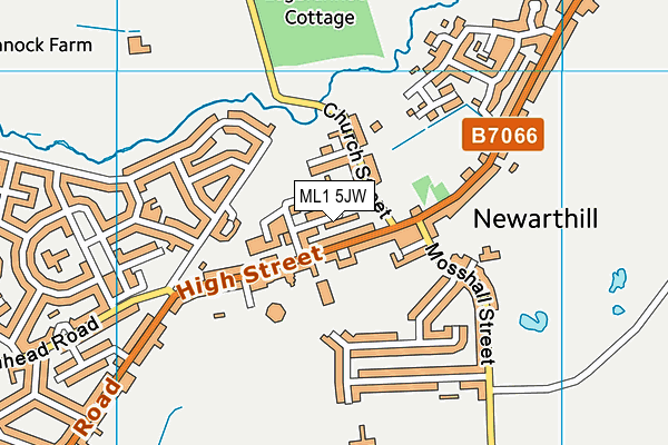 ML1 5JW map - OS VectorMap District (Ordnance Survey)