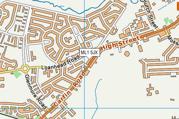 ML1 5JX map - OS VectorMap District (Ordnance Survey)