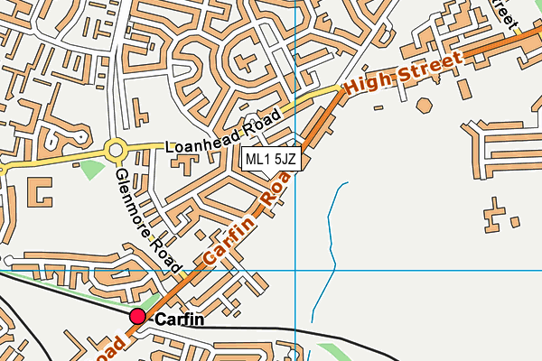 ML1 5JZ map - OS VectorMap District (Ordnance Survey)