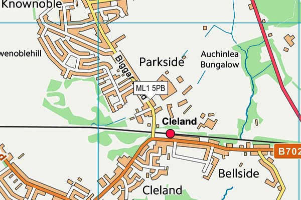 ML1 5PB map - OS VectorMap District (Ordnance Survey)