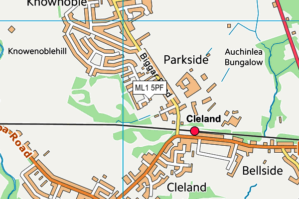 ML1 5PF map - OS VectorMap District (Ordnance Survey)