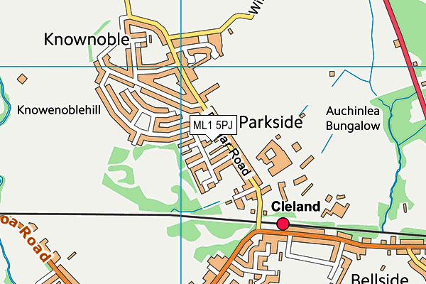 ML1 5PJ map - OS VectorMap District (Ordnance Survey)