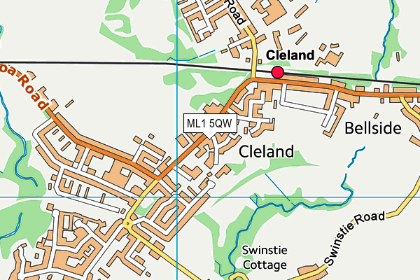 ML1 5QW map - OS VectorMap District (Ordnance Survey)