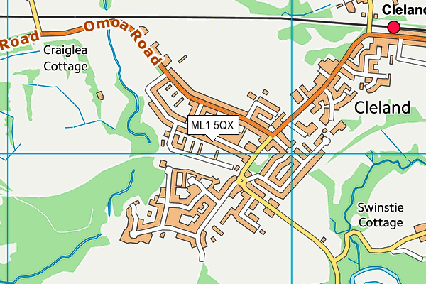ML1 5QX map - OS VectorMap District (Ordnance Survey)