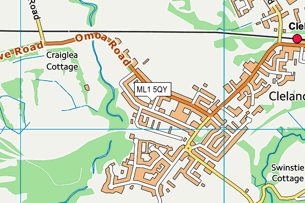 ML1 5QY map - OS VectorMap District (Ordnance Survey)