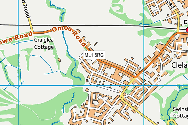 ML1 5RG map - OS VectorMap District (Ordnance Survey)