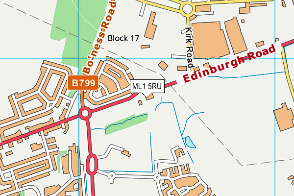 ML1 5RU map - OS VectorMap District (Ordnance Survey)