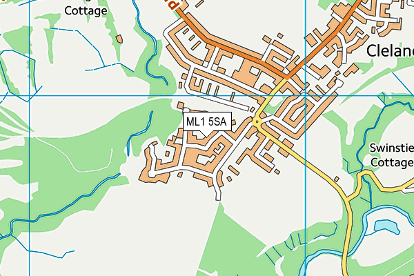 ML1 5SA map - OS VectorMap District (Ordnance Survey)