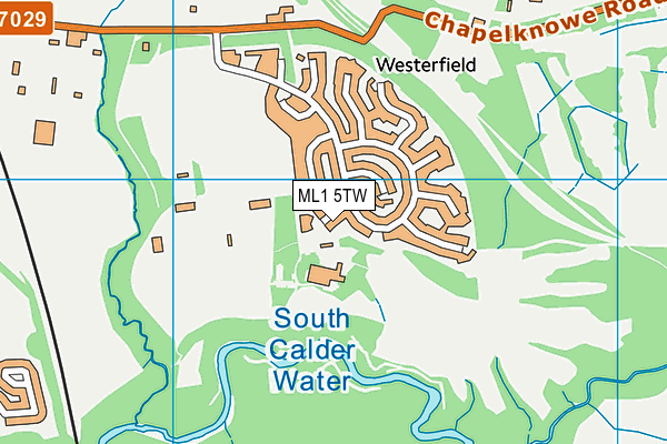 ML1 5TW map - OS VectorMap District (Ordnance Survey)