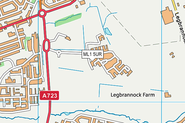 ML1 5UR map - OS VectorMap District (Ordnance Survey)