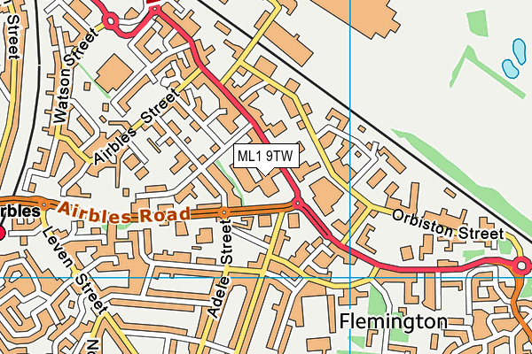 ML1 9TW map - OS VectorMap District (Ordnance Survey)