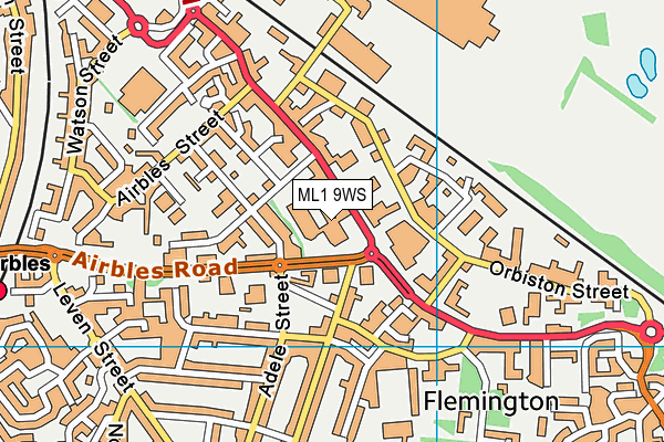 ML1 9WS map - OS VectorMap District (Ordnance Survey)