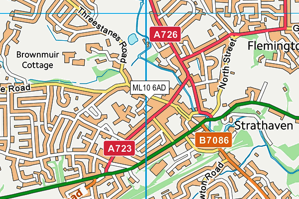 ML10 6AD map - OS VectorMap District (Ordnance Survey)