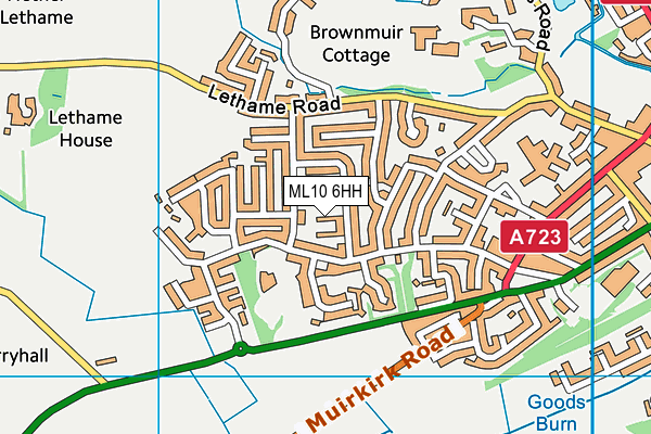 ML10 6HH map - OS VectorMap District (Ordnance Survey)