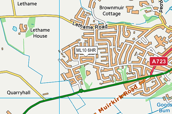 ML10 6HR map - OS VectorMap District (Ordnance Survey)
