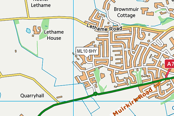 ML10 6HY map - OS VectorMap District (Ordnance Survey)