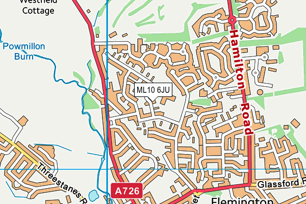 ML10 6JU map - OS VectorMap District (Ordnance Survey)