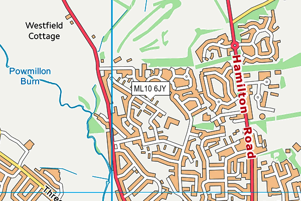 ML10 6JY map - OS VectorMap District (Ordnance Survey)