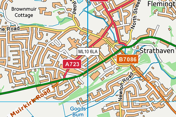 ML10 6LA map - OS VectorMap District (Ordnance Survey)