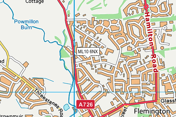 ML10 6NX map - OS VectorMap District (Ordnance Survey)