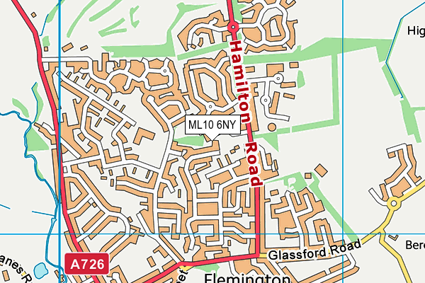 ML10 6NY map - OS VectorMap District (Ordnance Survey)