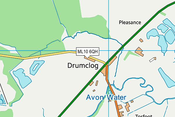 ML10 6QH map - OS VectorMap District (Ordnance Survey)