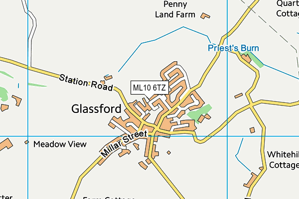 ML10 6TZ map - OS VectorMap District (Ordnance Survey)
