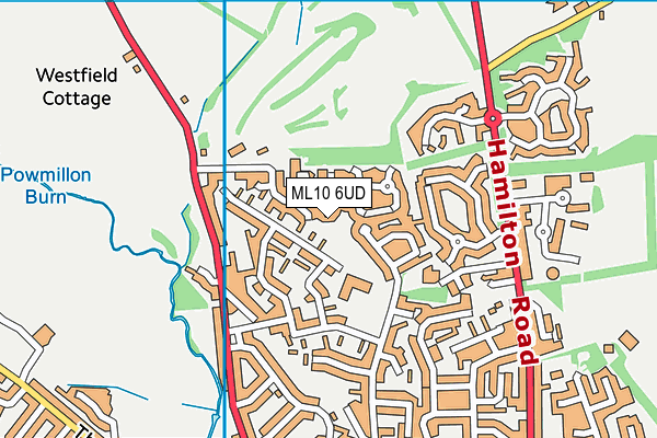 ML10 6UD map - OS VectorMap District (Ordnance Survey)