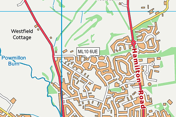 ML10 6UE map - OS VectorMap District (Ordnance Survey)