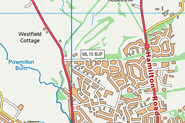 ML10 6UF map - OS VectorMap District (Ordnance Survey)
