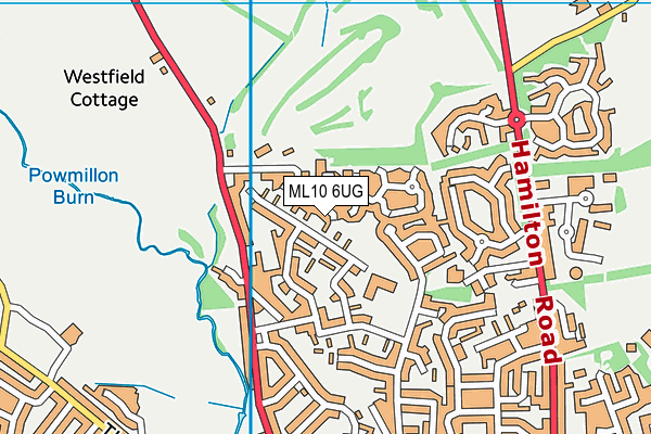 ML10 6UG map - OS VectorMap District (Ordnance Survey)