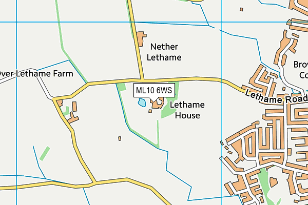 ML10 6WS map - OS VectorMap District (Ordnance Survey)