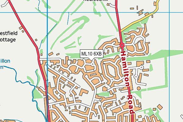 ML10 6XB map - OS VectorMap District (Ordnance Survey)