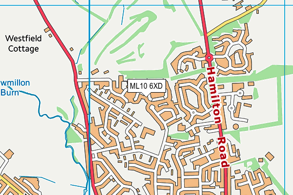 ML10 6XD map - OS VectorMap District (Ordnance Survey)