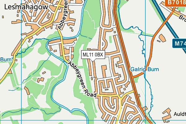 ML11 0BX map - OS VectorMap District (Ordnance Survey)