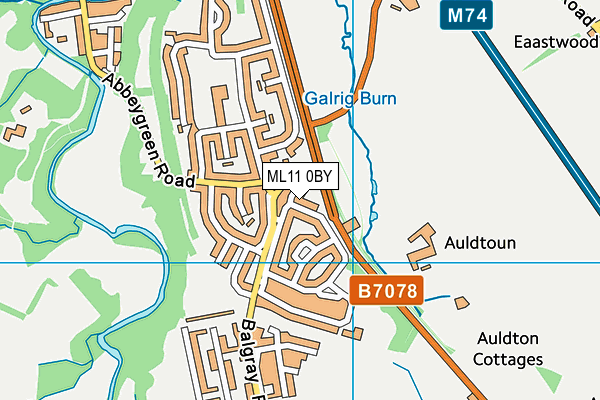 ML11 0BY map - OS VectorMap District (Ordnance Survey)