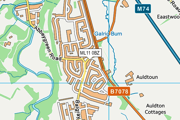 ML11 0BZ map - OS VectorMap District (Ordnance Survey)