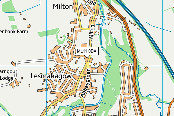 ML11 0DA map - OS VectorMap District (Ordnance Survey)