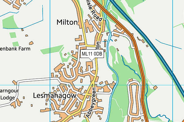 ML11 0DB map - OS VectorMap District (Ordnance Survey)