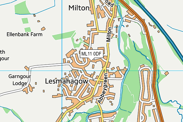 ML11 0DF map - OS VectorMap District (Ordnance Survey)