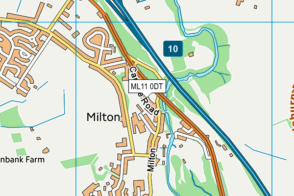 ML11 0DT map - OS VectorMap District (Ordnance Survey)