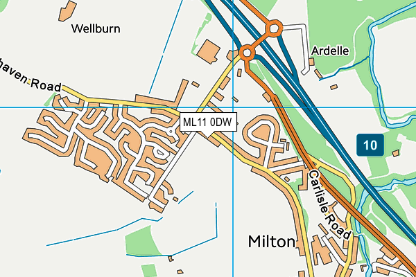 ML11 0DW map - OS VectorMap District (Ordnance Survey)