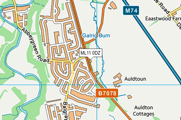 ML11 0DZ map - OS VectorMap District (Ordnance Survey)
