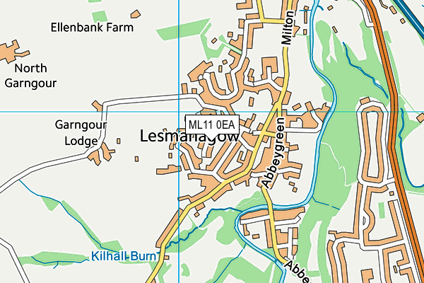ML11 0EA map - OS VectorMap District (Ordnance Survey)