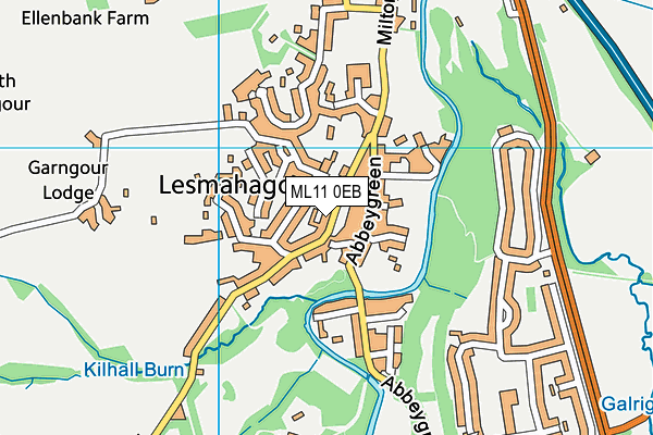 ML11 0EB map - OS VectorMap District (Ordnance Survey)