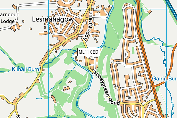 ML11 0ED map - OS VectorMap District (Ordnance Survey)